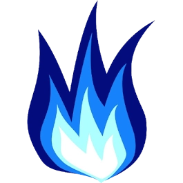 Photograph of Faith heating and air conditioning service logo that displays a burning flame for HVAC.